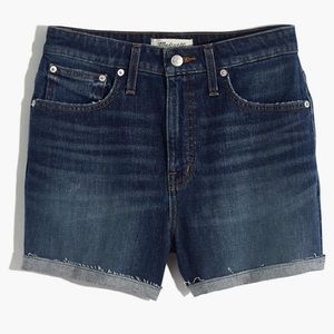Madewell Curvy High-Rise Denim Shorts Momjeans NEW
